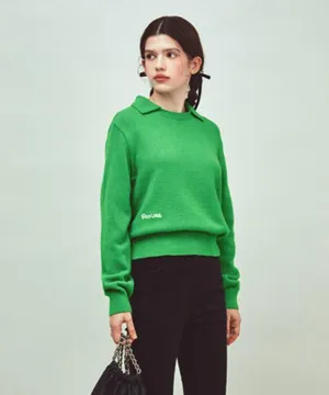 PIV'VEE Detachable Collar Knit - Pine Green