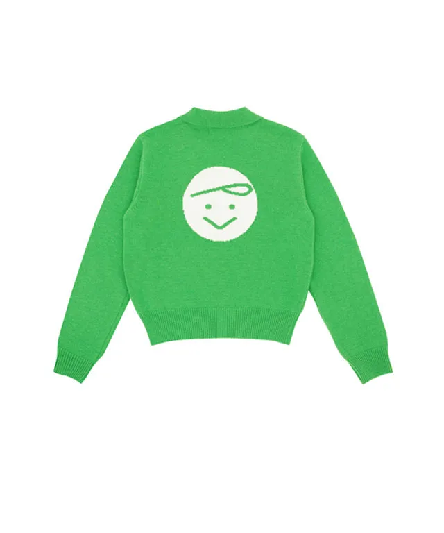PIV'VEE Detachable Collar Knit - Pine Green