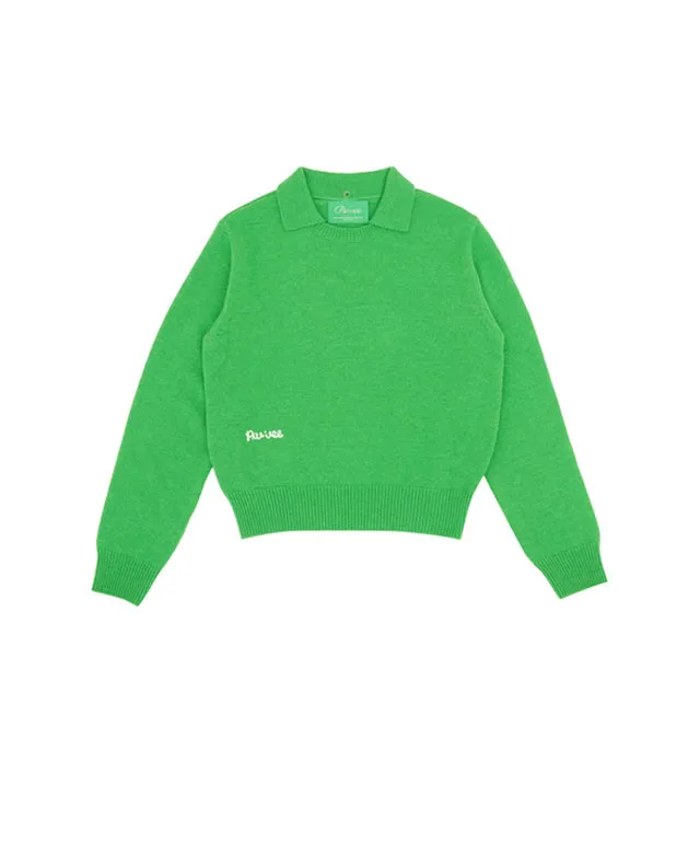 PIV'VEE Detachable Collar Knit - Pine Green