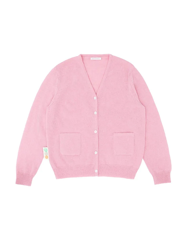PIV'VEE Mohair Cardigan - Bubble Pink