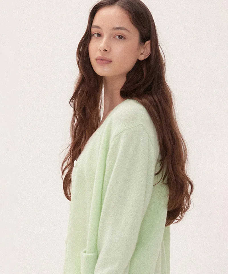PIV'VEE Mohair Cardigan - Pistachio Mint