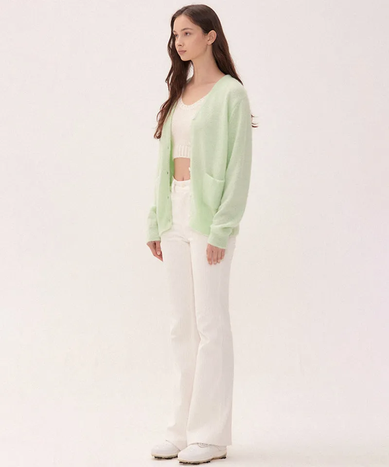 PIV'VEE Mohair Cardigan - Pistachio Mint