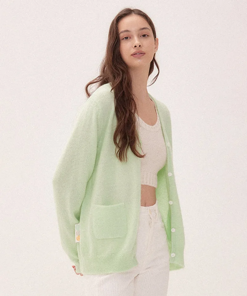 PIV'VEE Mohair Cardigan - Pistachio Mint