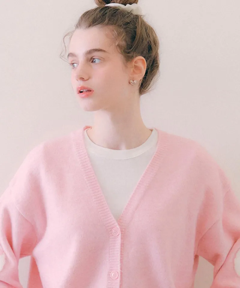 PIV'VEE Twins Cardigan - Bubble Pink
