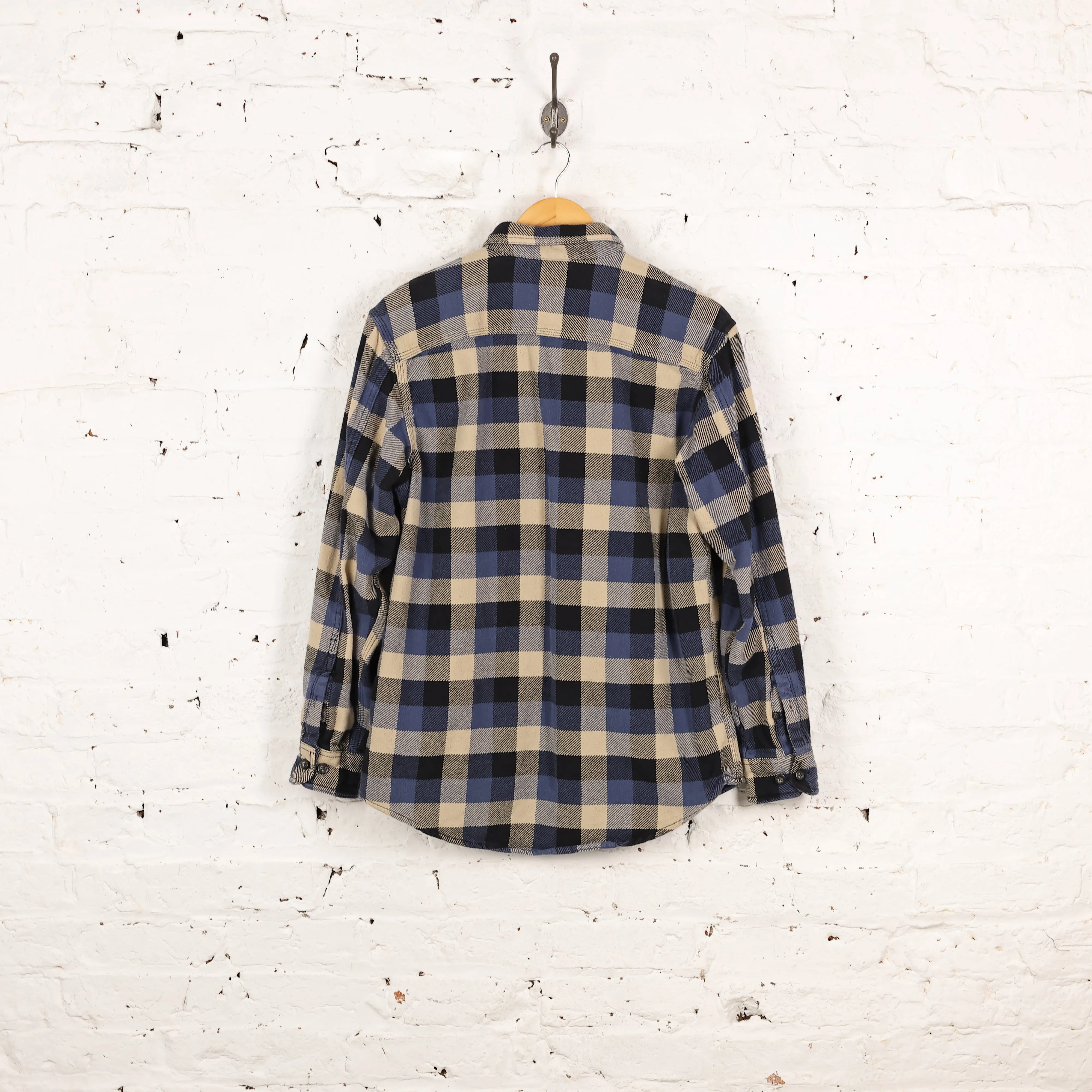 Plaid Check Shirt - Blue - M