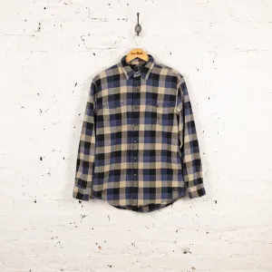 Plaid Check Shirt - Blue - M