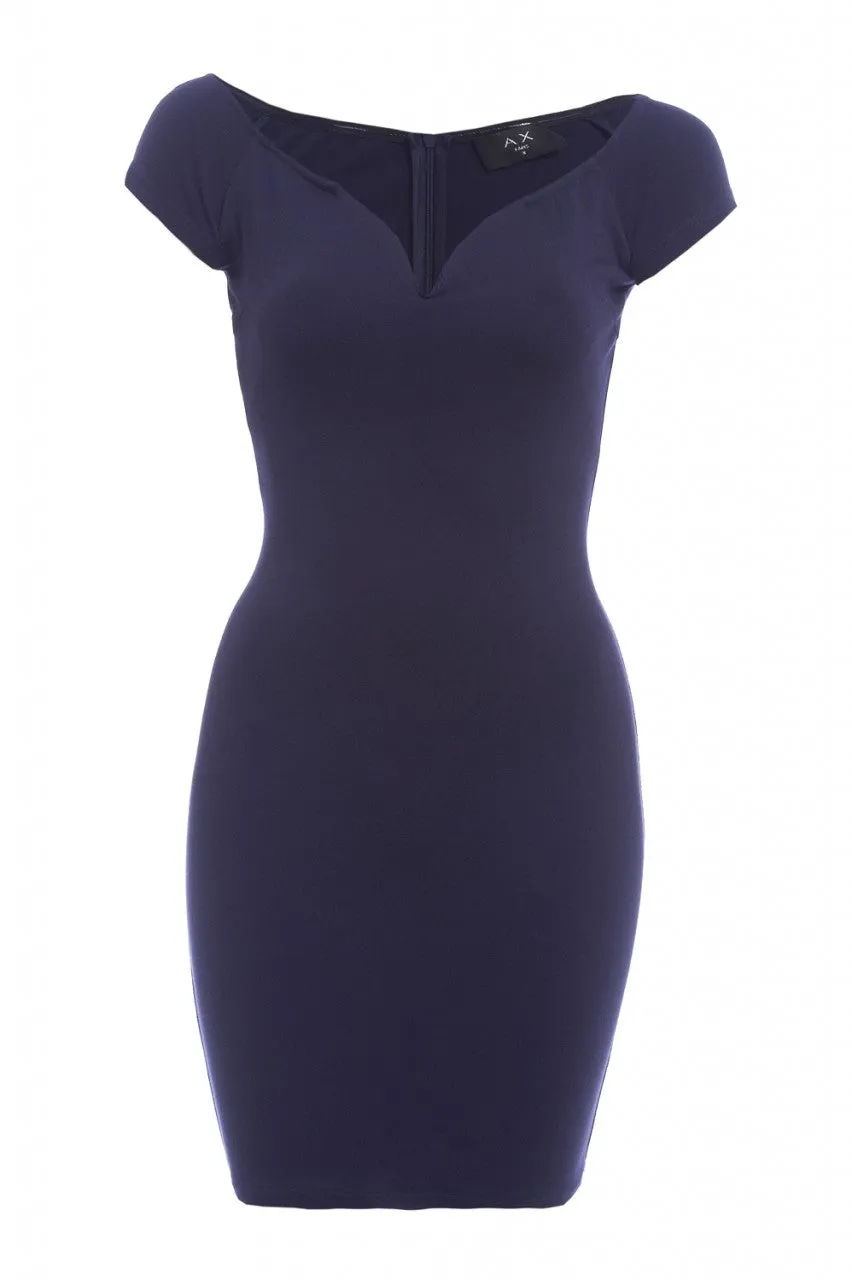 Plain Off The Shoulder Bodycon  Dress