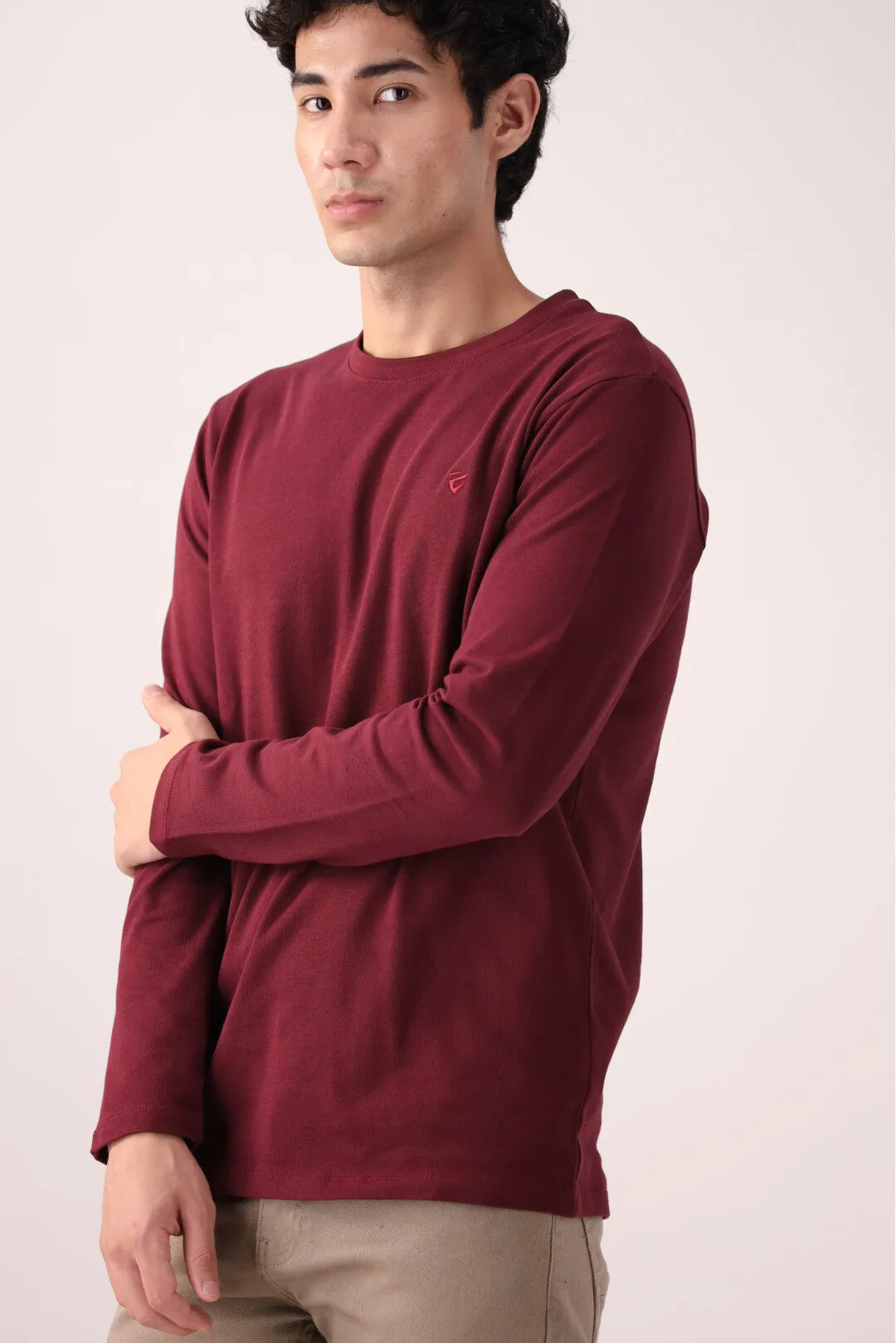 Plum Full-Sleeve T-Shirt