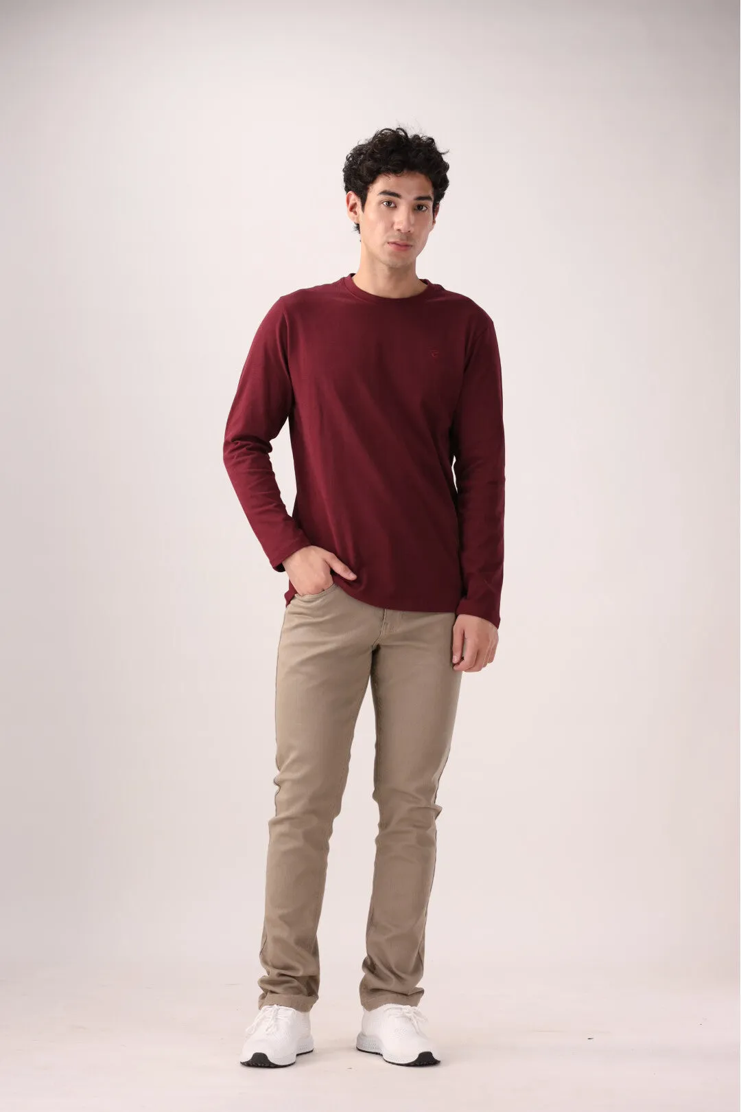Plum Full-Sleeve T-Shirt