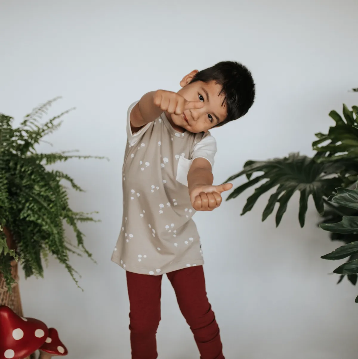 POCKET SLIM-FIT T-SHIRT Toadstool 6-12M