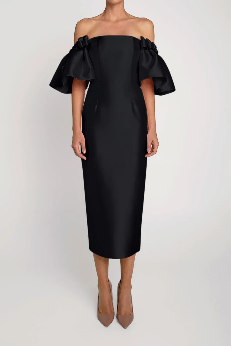 Poppy Silk and Wool Midi Dress