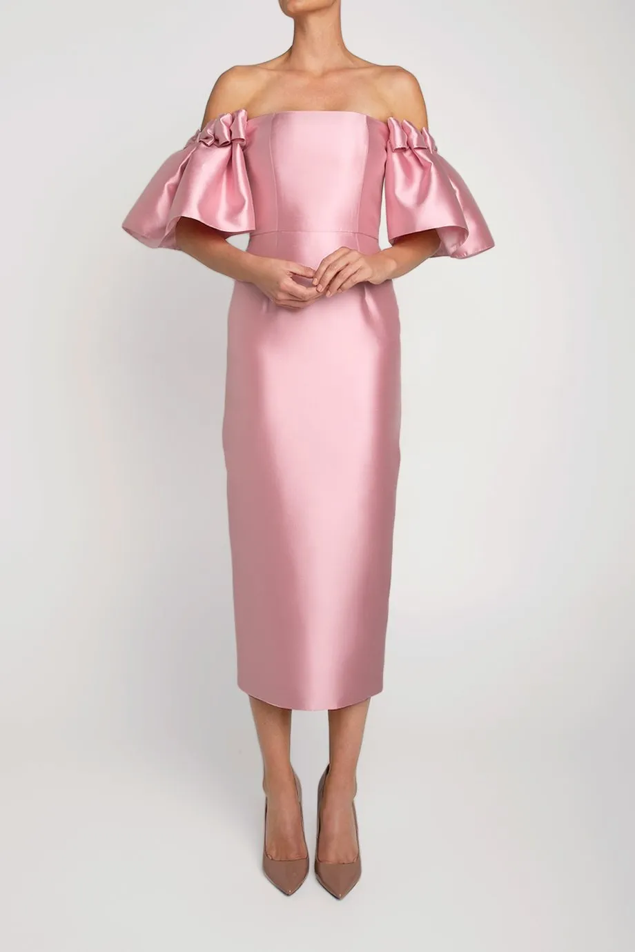 Poppy Silk and Wool Midi Dress
