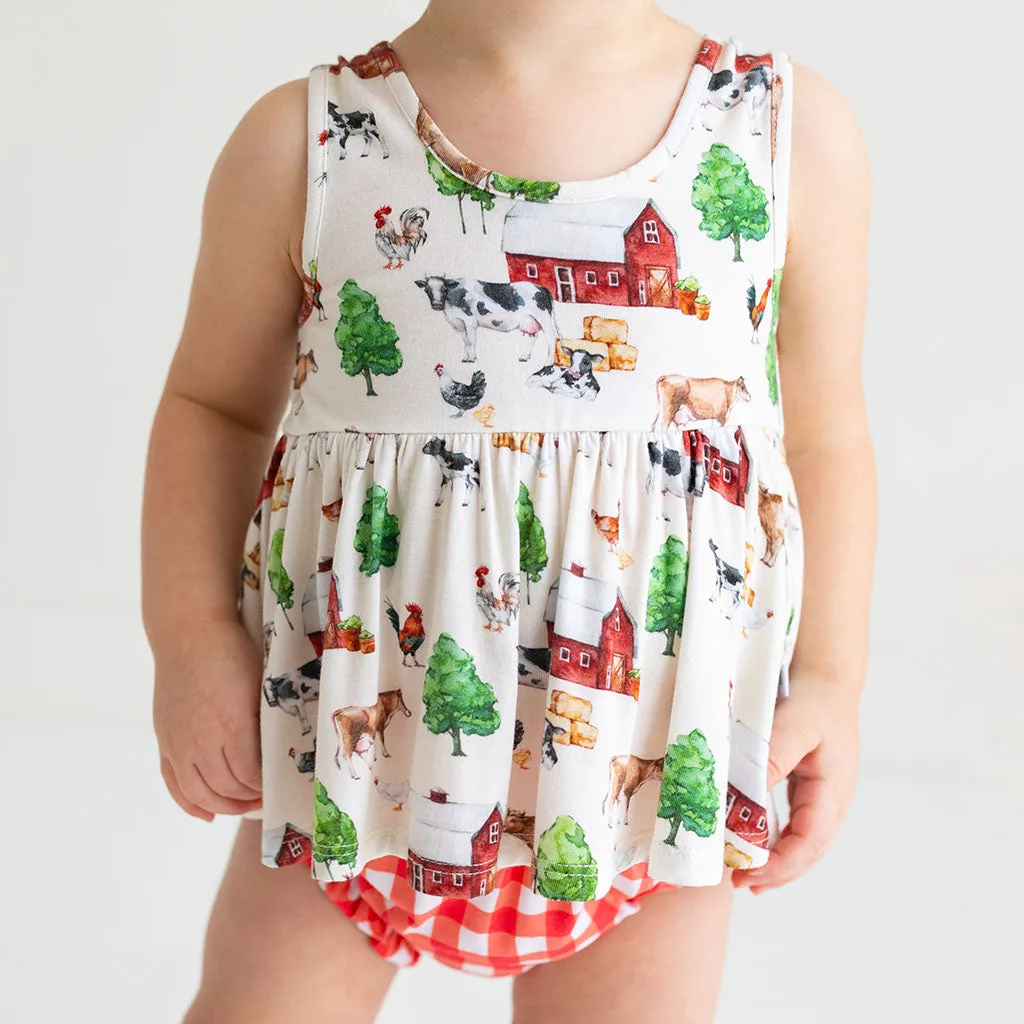 Posh Peanut Nashville V-Neck Tank Top Peplum & Bloomer Set
