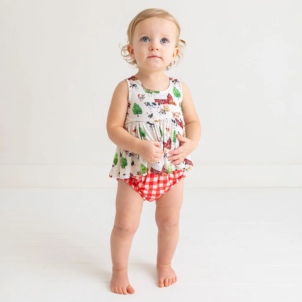 Posh Peanut Nashville V-Neck Tank Top Peplum & Bloomer Set