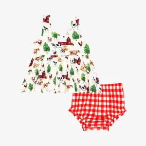 Posh Peanut Nashville V-Neck Tank Top Peplum & Bloomer Set
