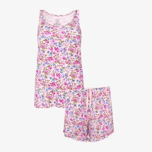 Posh Peanut Pixie Women's Tank Top & Ruffled Shorts Loungewear Set