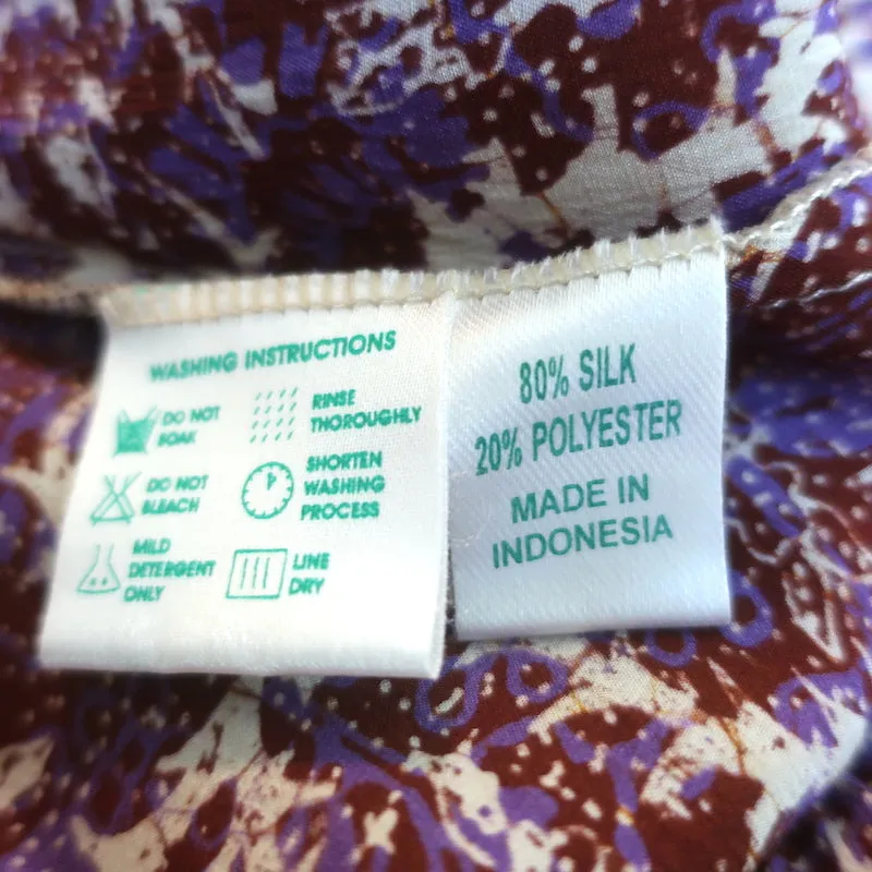 Poupette St Barth Off the Shoulder Mini Dress Purple/White Printed Satin Size 1