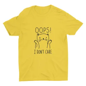 "Oops, I Don't Care" Cotton Tee