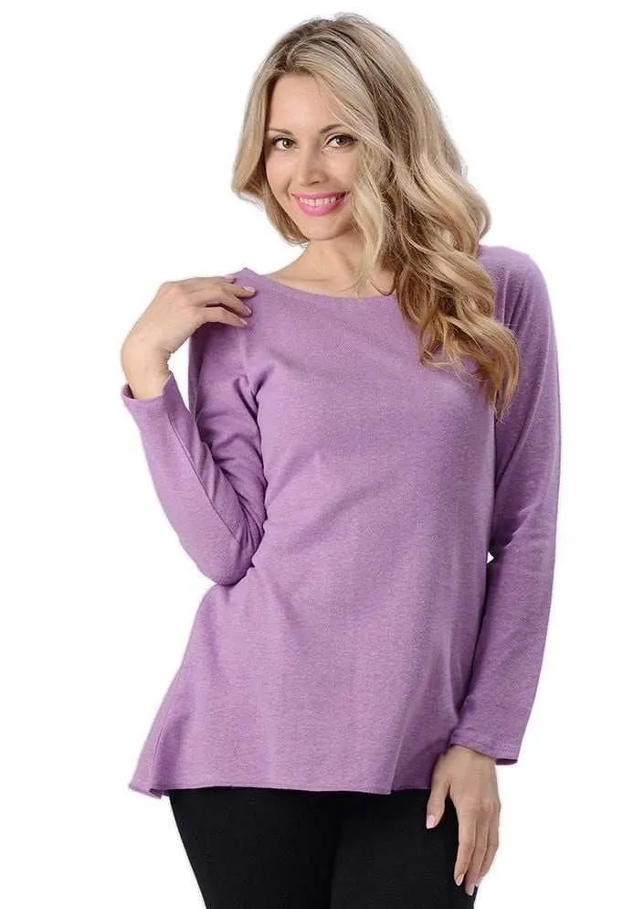Relaxed Fit Shirt - Women's Long Sleeve Hemp Eco-Friendly Top|Asatre