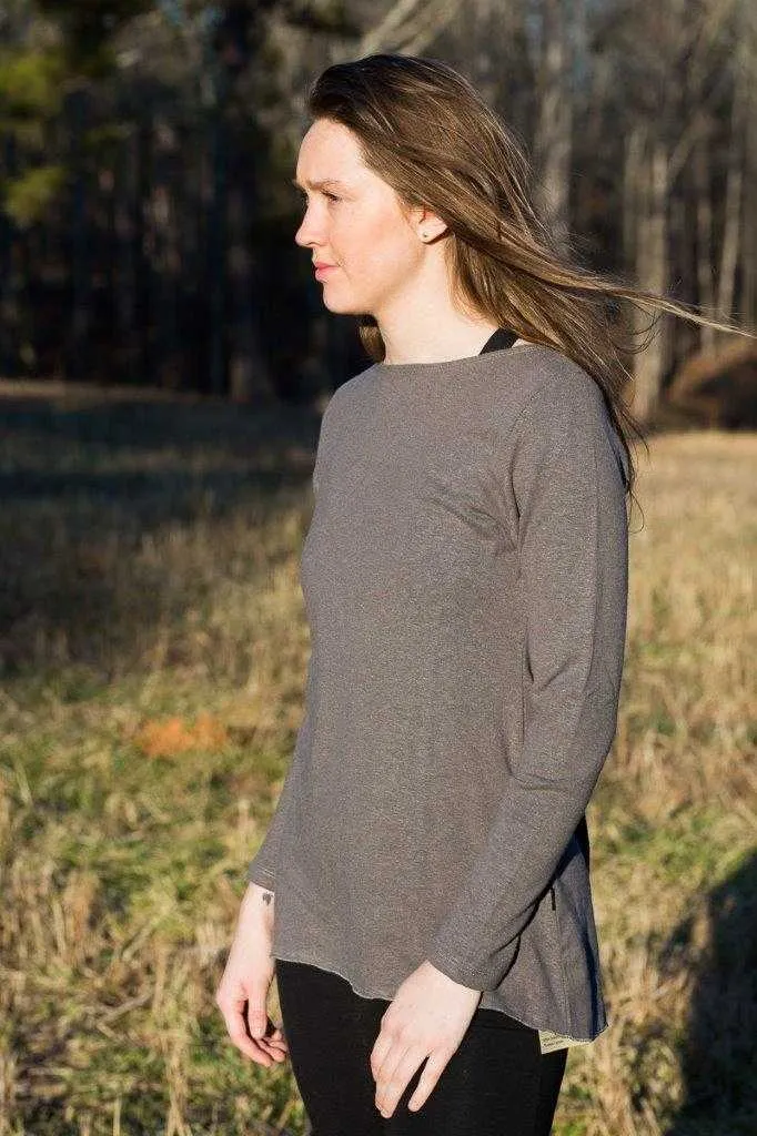 Relaxed Fit Shirt - Women's Long Sleeve Hemp Eco-Friendly Top|Asatre