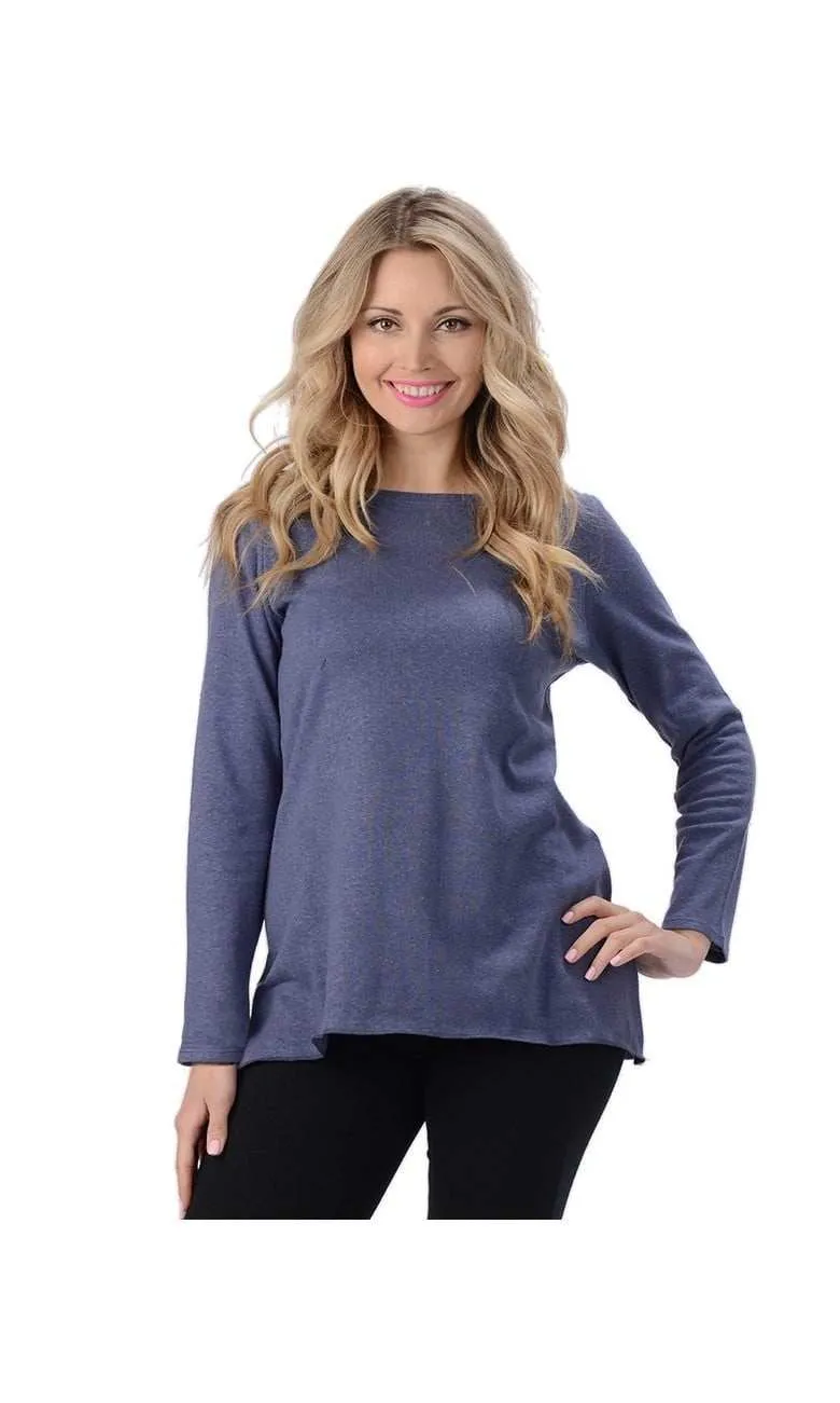 Relaxed Fit Shirt - Women's Long Sleeve Hemp Eco-Friendly Top|Asatre
