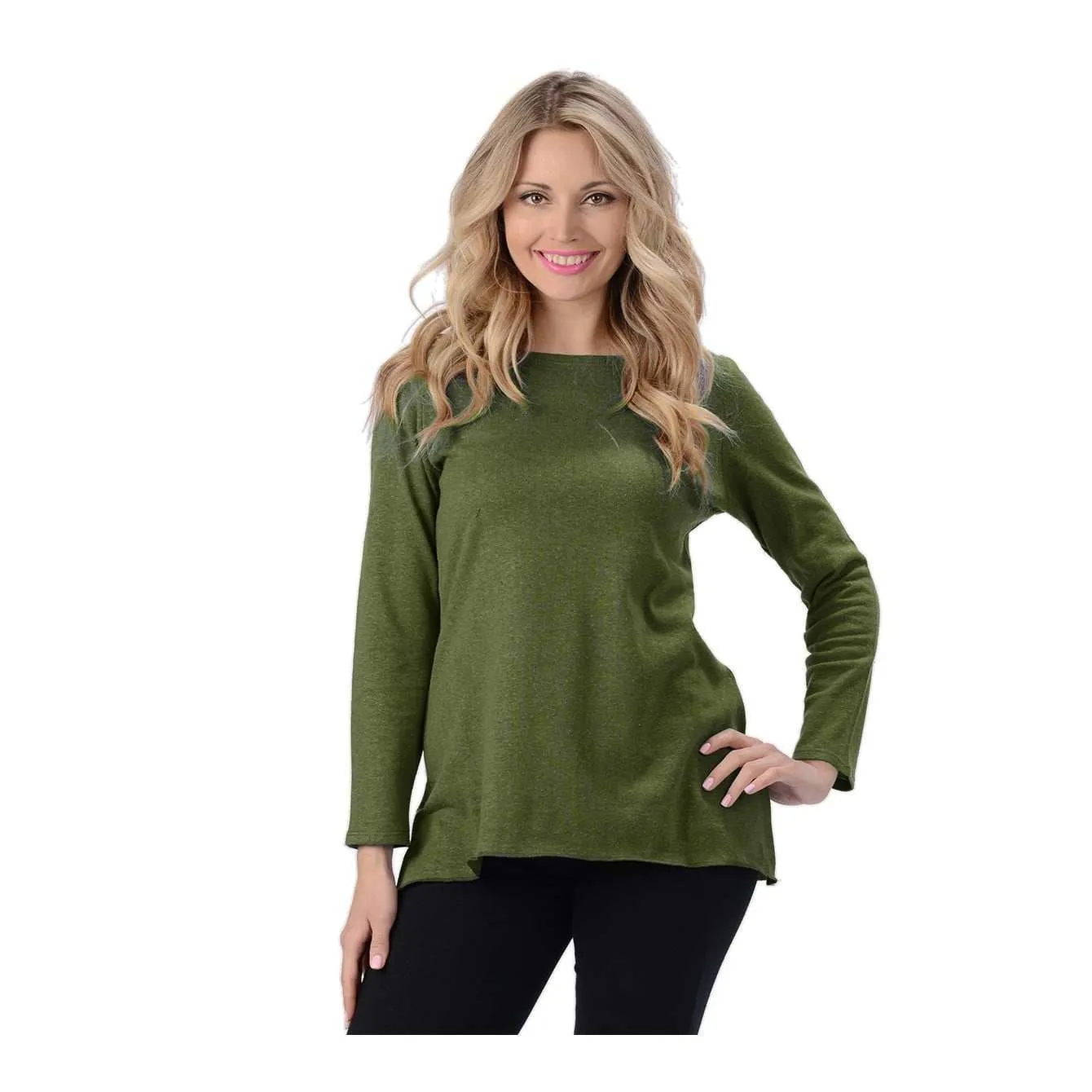 Relaxed Fit Shirt - Women's Long Sleeve Hemp Eco-Friendly Top|Asatre