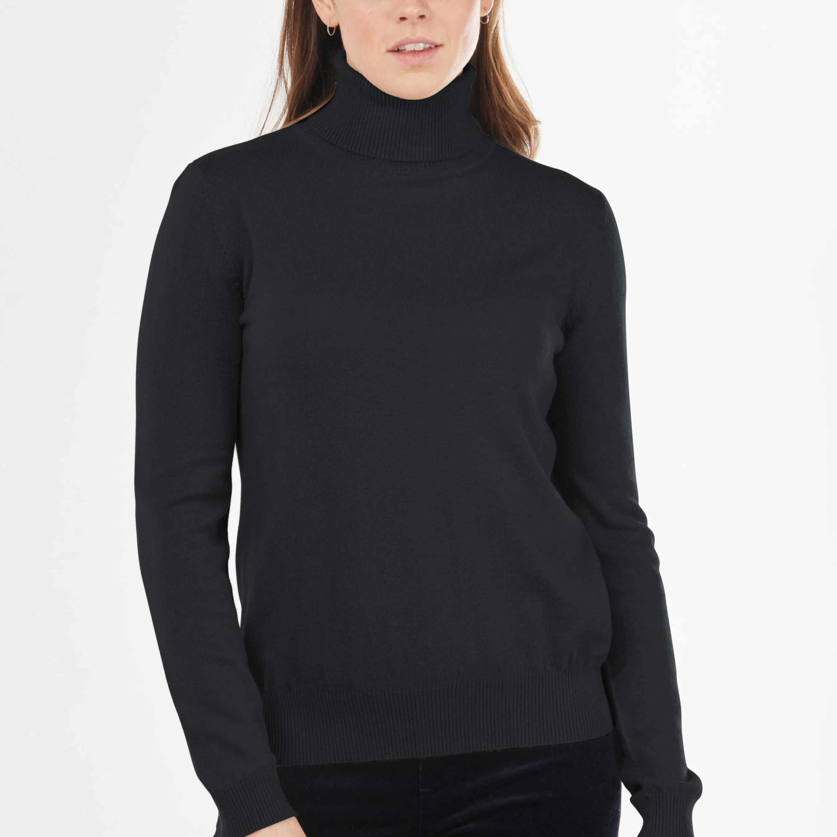 Roll Neck Top - Black