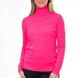 Roll Neck Top - Chateau Rose