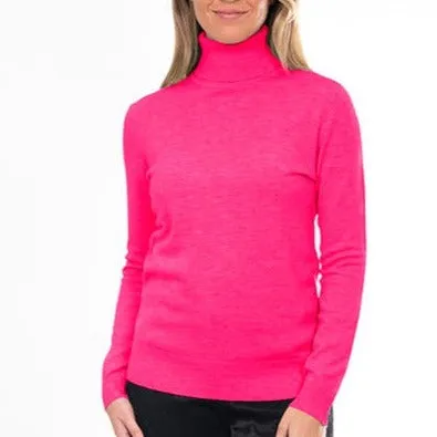Roll Neck Top - Chateau Rose