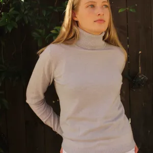 Roll Neck Top - Light Grey