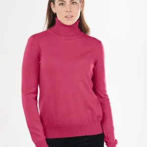 Roll Neck Top - Rose