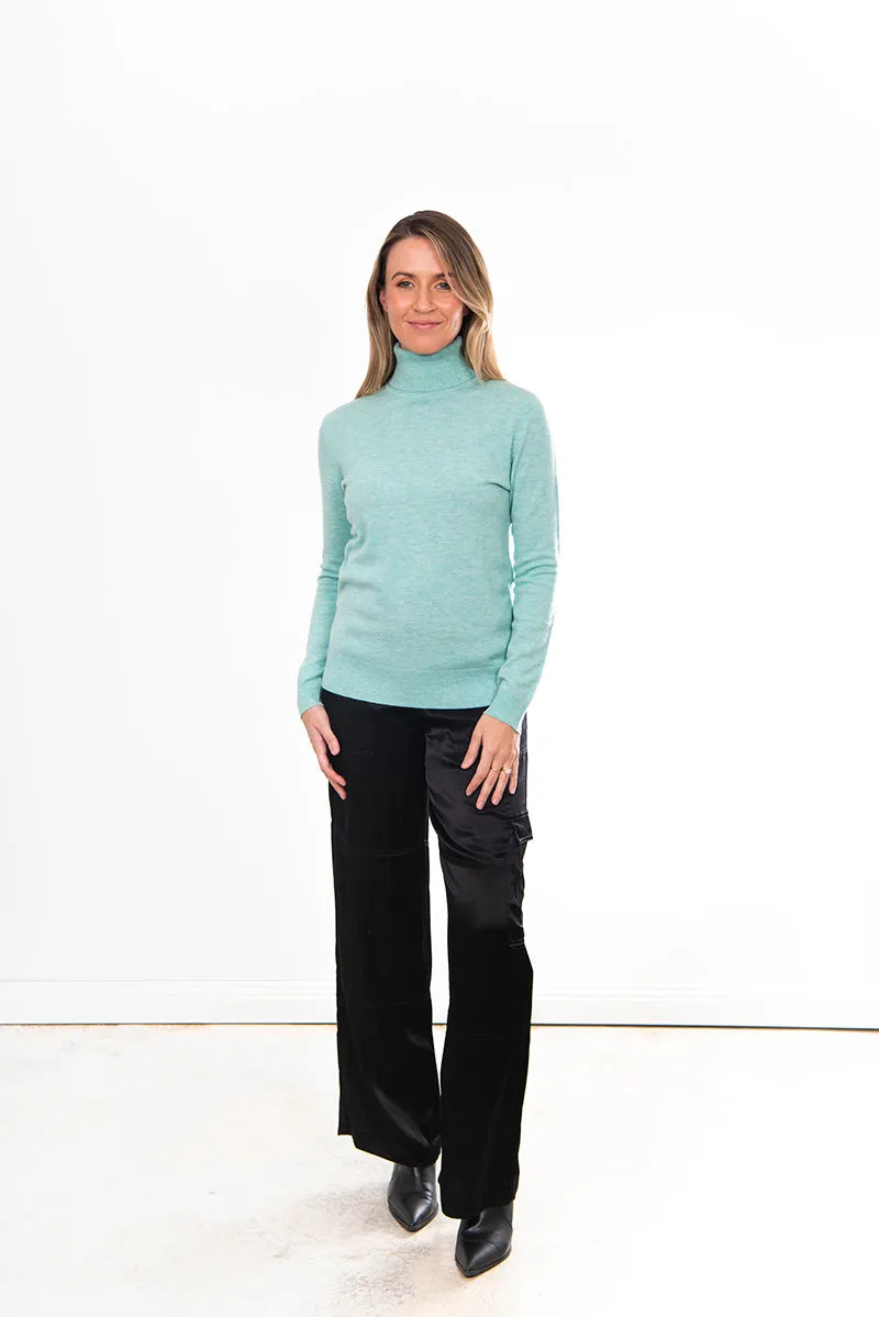 Roll Neck Top - Sea Foam