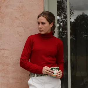 Roll Neck Top - Wine