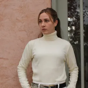 Roll Neck Top - Winter White