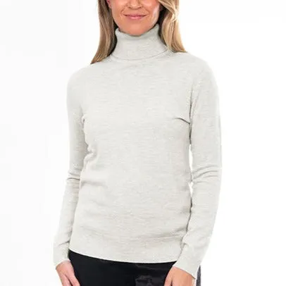 Roll Neck Top - Winter White
