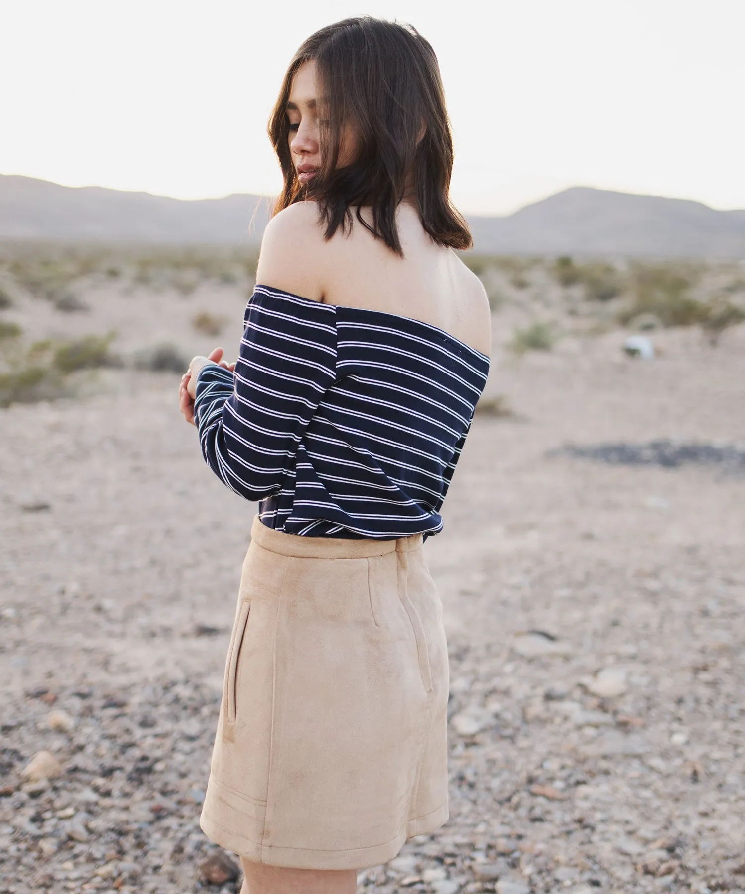 Ronan Off Shoulder Striped Top
