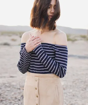 Ronan Off Shoulder Striped Top