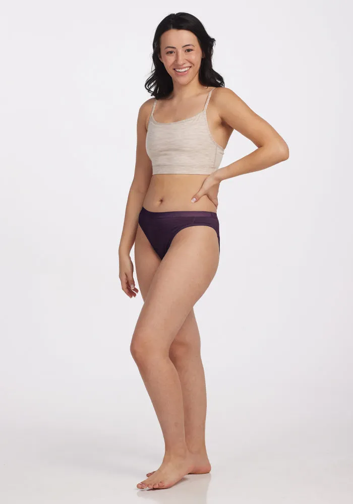 Roxie Bikini Underwear - Deep Plum