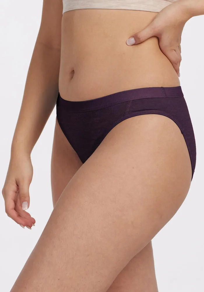 Roxie Bikini Underwear - Deep Plum