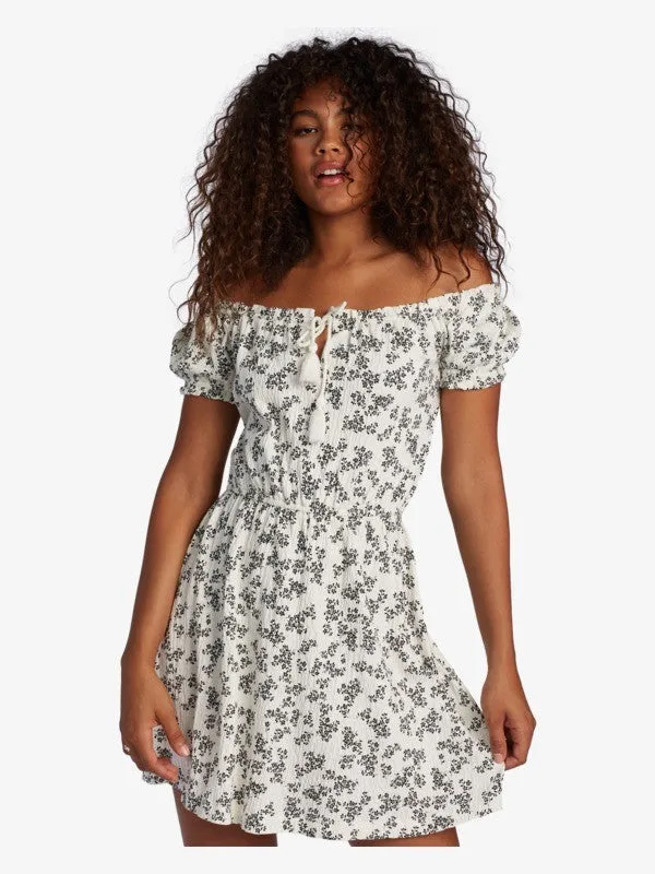 Roxy Womens After The Beach Off-The-Shoulder Dress