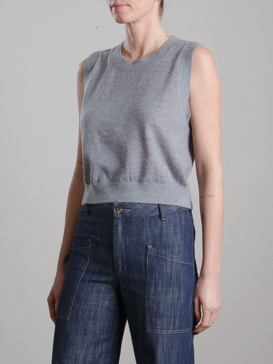 Rumi Crop in Dulce Knitwear - Harbor
