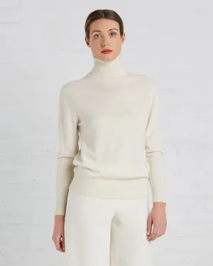 Ryan Roche Cashmere Turtleneck Sweater | Ivory