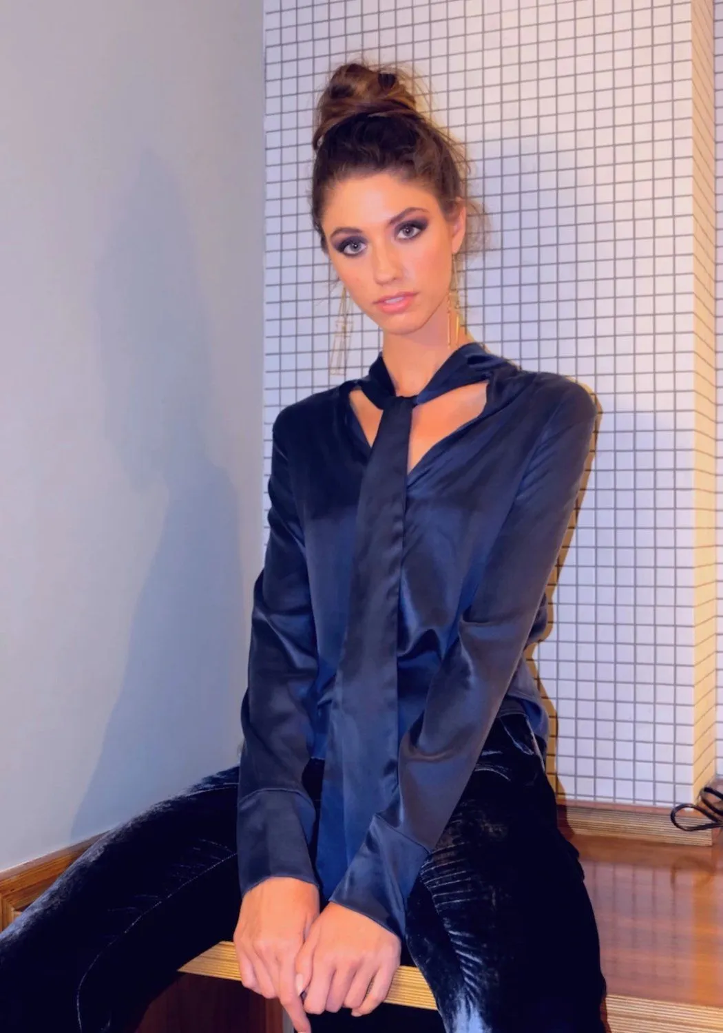 SASHA Reversible Wrap Neck Blouse