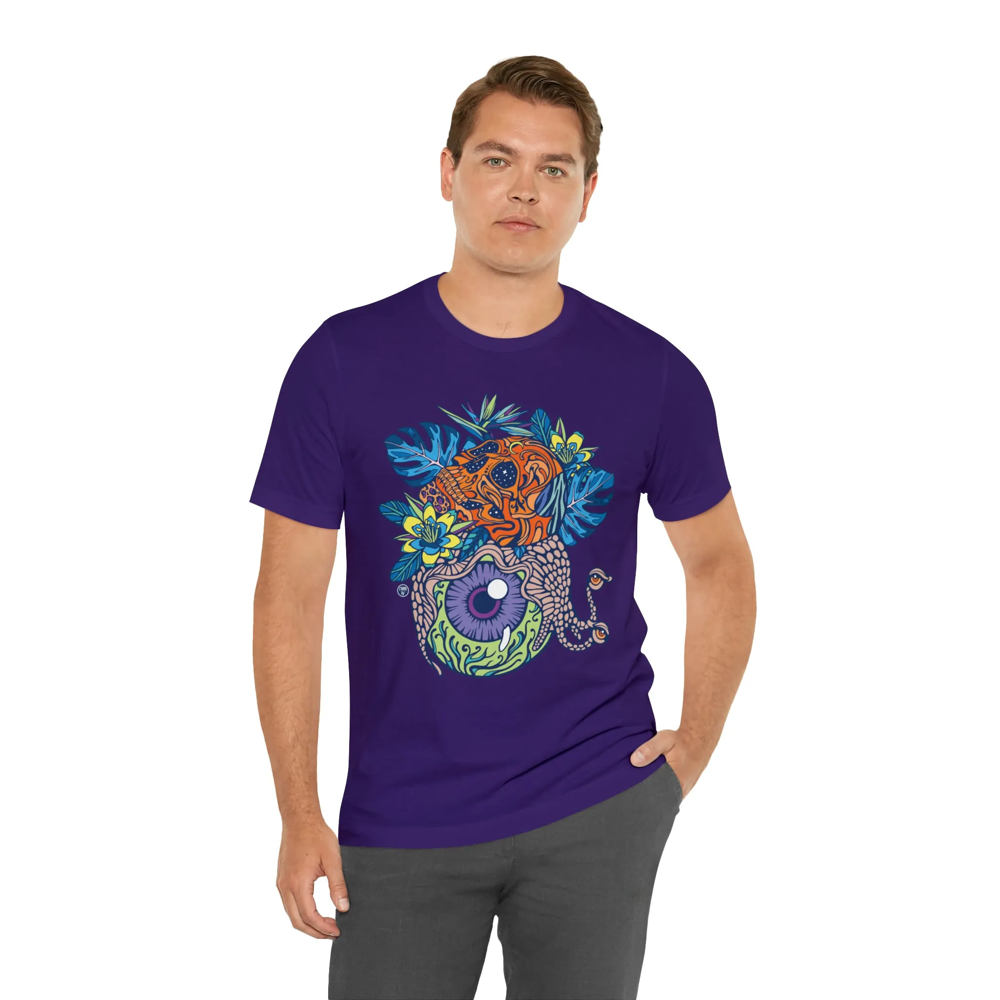 Snail Eyeland (ORNG) by Chaya Av Unisex Short Sleeve T-Shirt DTG (16 Colors Available)