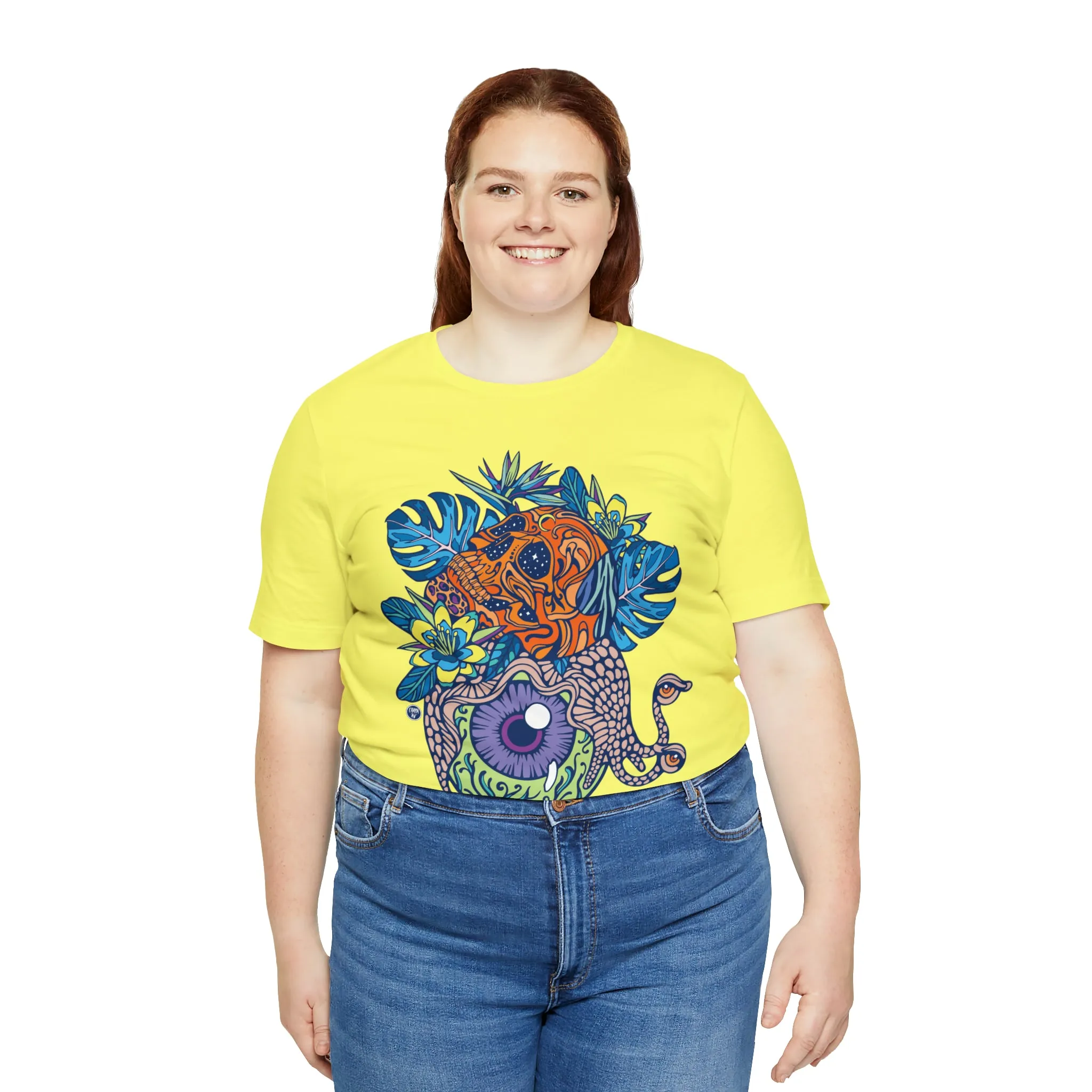 Snail Eyeland (ORNG) by Chaya Av Unisex Short Sleeve T-Shirt DTG (16 Colors Available)