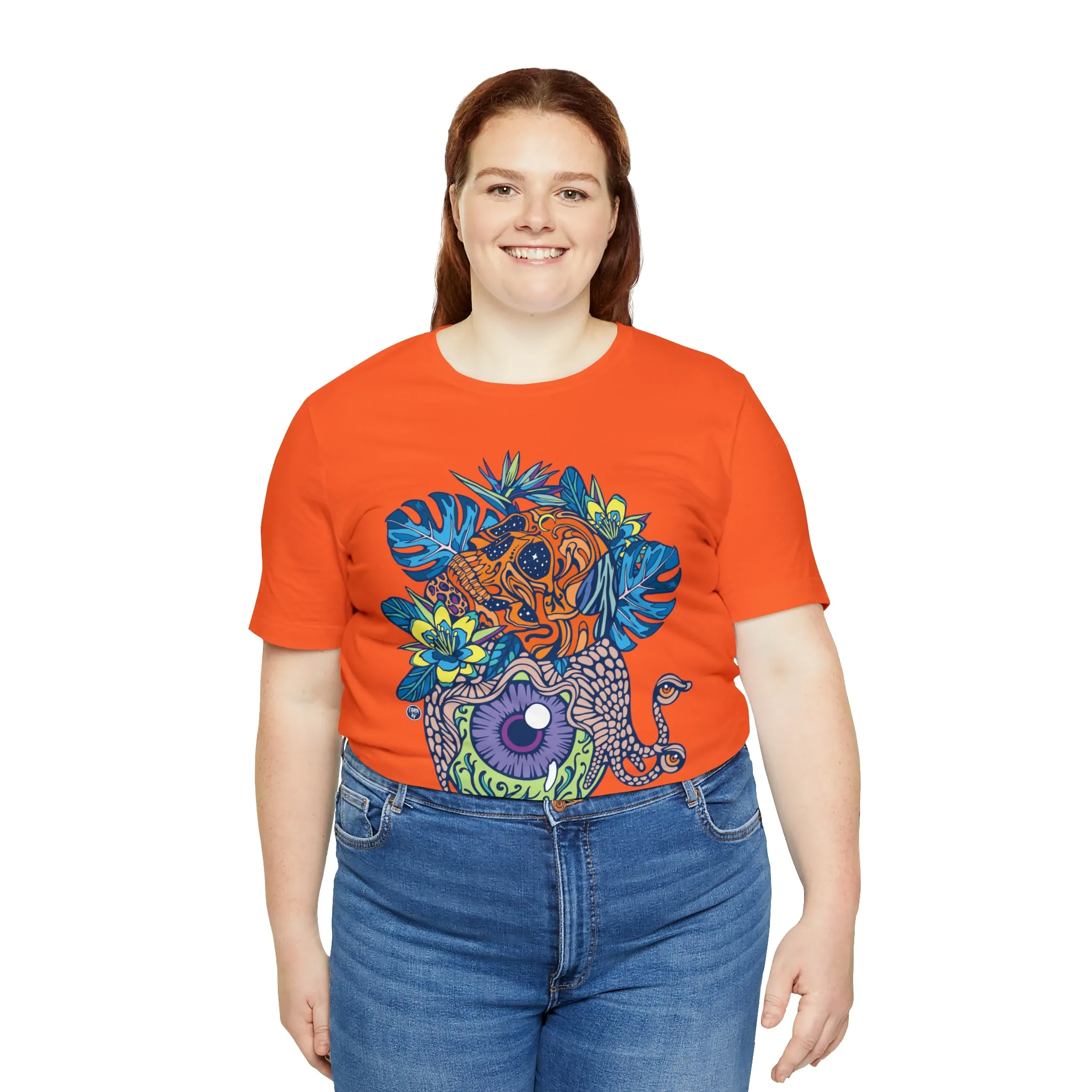 Snail Eyeland (ORNG) by Chaya Av Unisex Short Sleeve T-Shirt DTG (16 Colors Available)