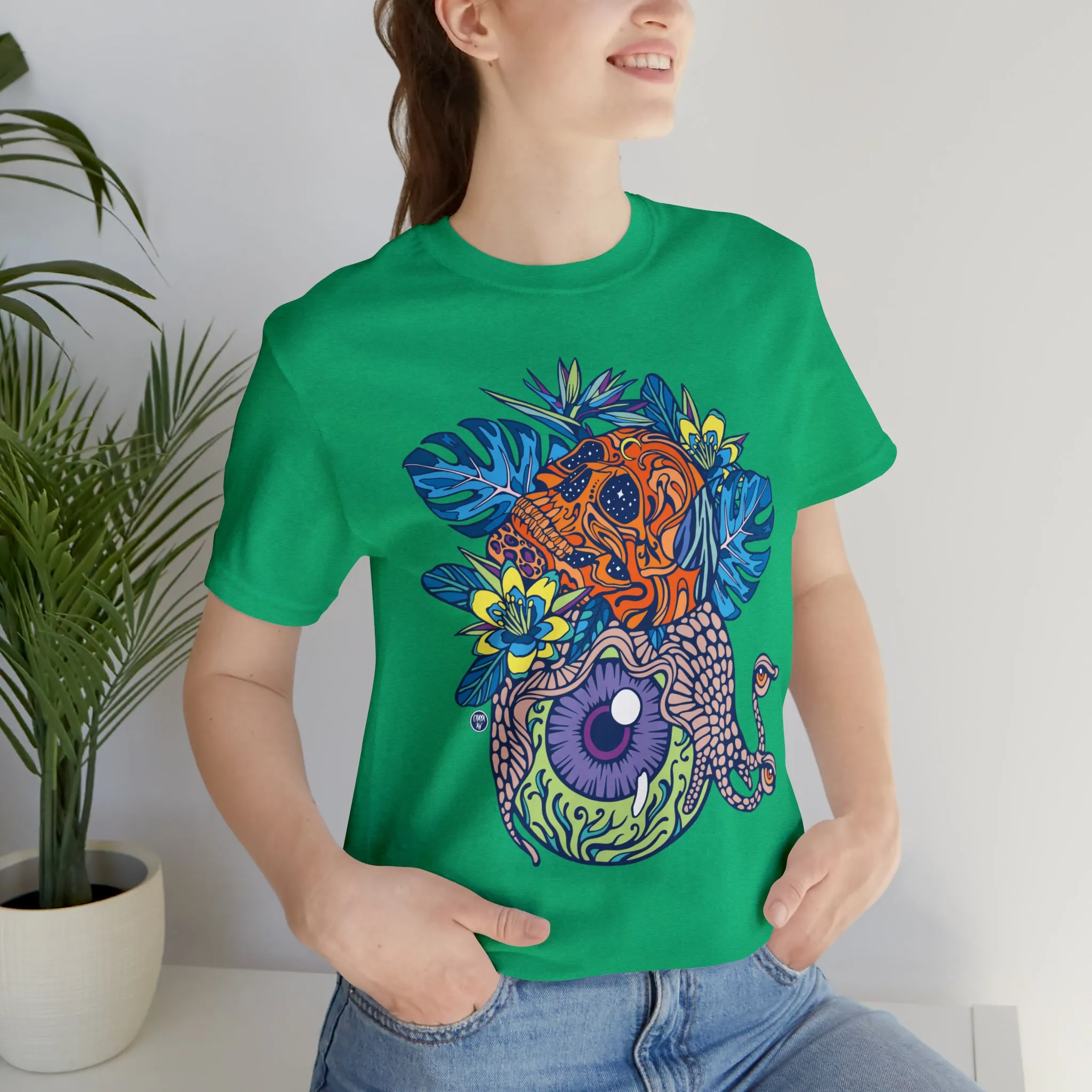 Snail Eyeland (ORNG) by Chaya Av Unisex Short Sleeve T-Shirt DTG (16 Colors Available)
