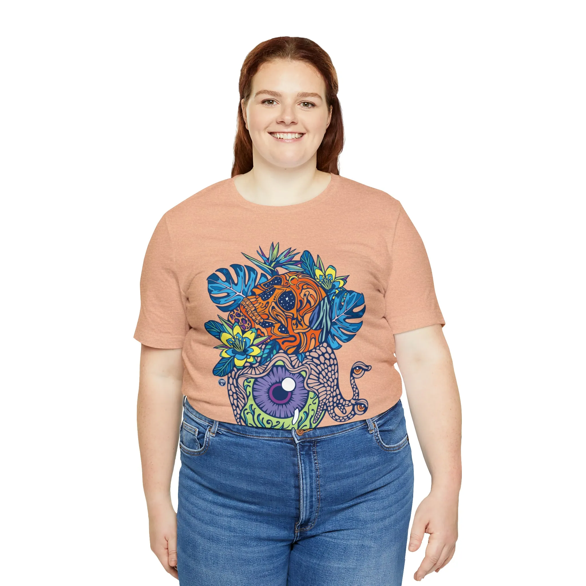 Snail Eyeland (ORNG) by Chaya Av Unisex Short Sleeve T-Shirt DTG (16 Colors Available)