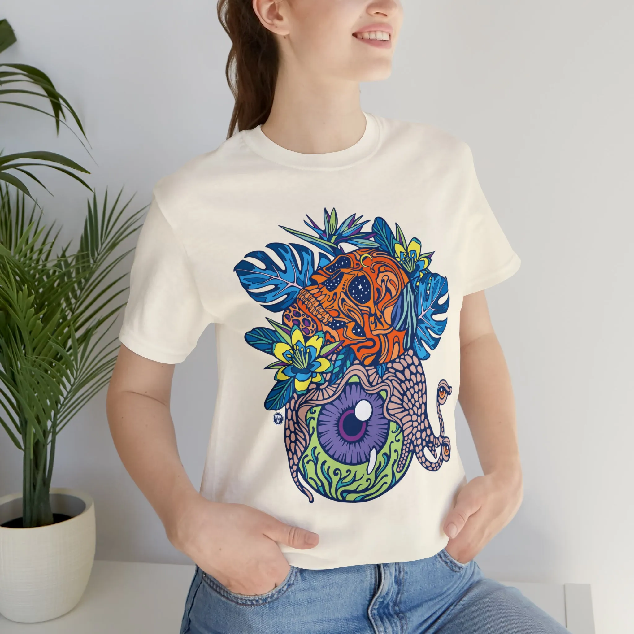 Snail Eyeland (ORNG) by Chaya Av Unisex Short Sleeve T-Shirt DTG (16 Colors Available)