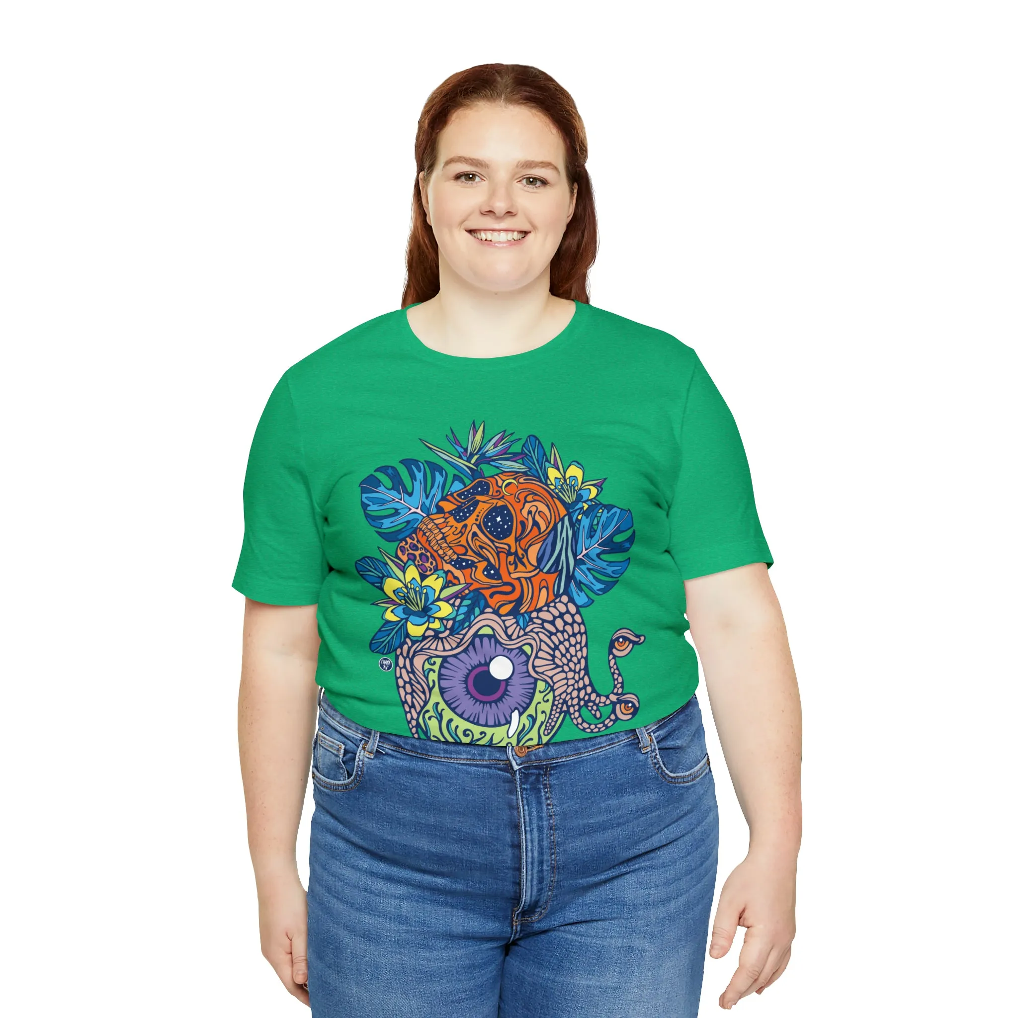 Snail Eyeland (ORNG) by Chaya Av Unisex Short Sleeve T-Shirt DTG (16 Colors Available)
